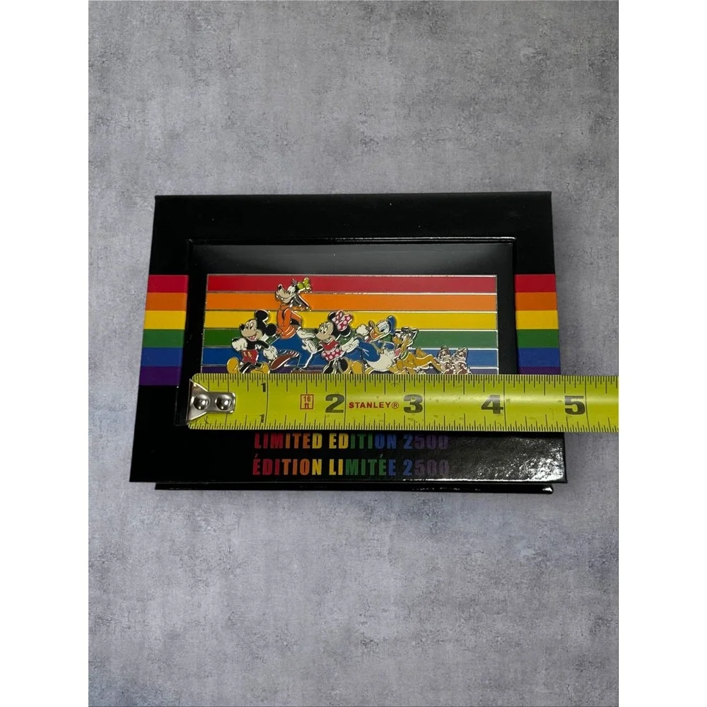 Disney Mickey & Friends Pride Rainbow Jumbo Pin Unisex Rainbow NEW LE 2500